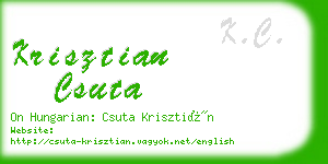 krisztian csuta business card